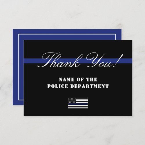 Custom Police Officer Law Enforcement Appreciation Thank You Card