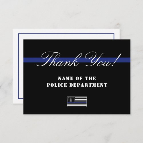 Custom Police Officer Law Enforcement Appreciation Thank You Card