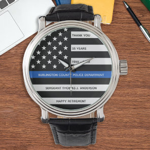 Custom Police Officer Law Enforcement Retirement Watch