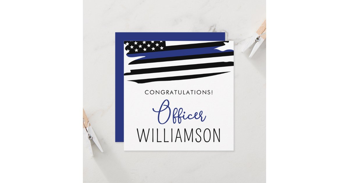 Custom Police Officer Police Academy Graduation Card | Zazzle
