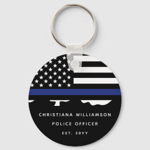 Custom Police Officer Police Academy Graduation  Keychain
