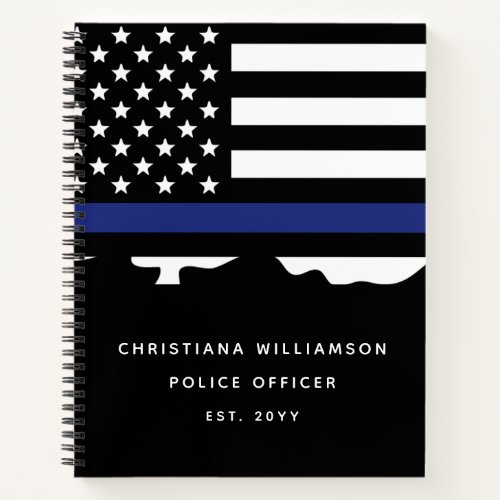 Custom Police Officer Police Academy Graduation  Notebook