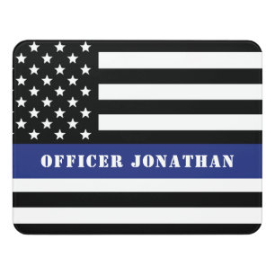 Custom Police Officer Thin Blue Line Police Dept. Door Sign
