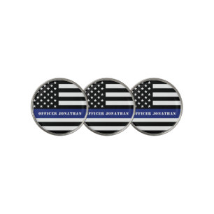 Custom Police Officer Thin Blue Line Police Dept. Golf Ball Marker
