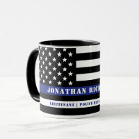 Custom Police Officer Thin Blue Line Police Dept