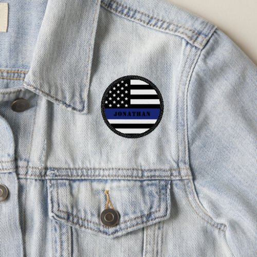 Custom Police Officer Thin Blue Line Police Dept Patch