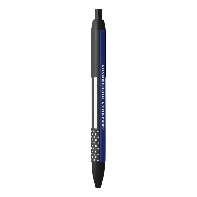 Custom Police Officer Thin Blue Line Police Dept Pen (Front Vertical)