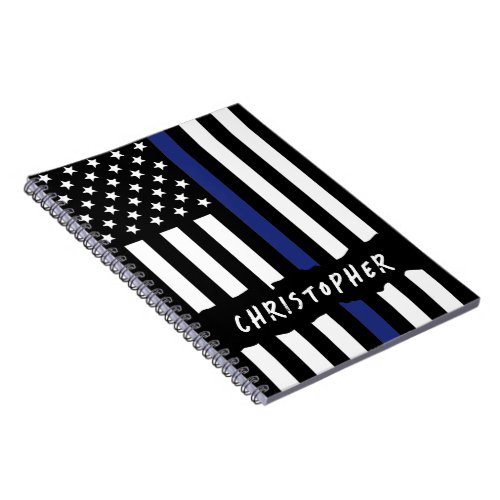 Custom Police Officer Thin Blue Line Police Notebook