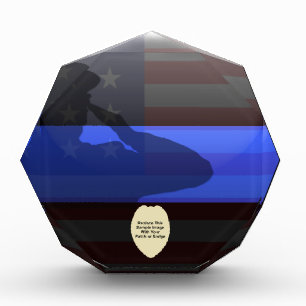 Custom Police Patch or Badge Acrylic Award