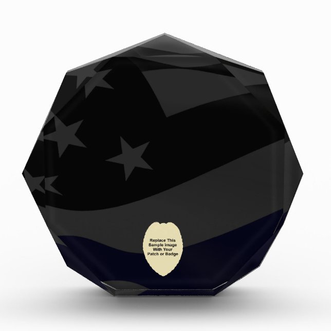 Custom Police Patch or Badge Acrylic Award (Front)