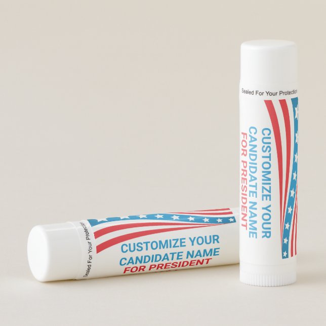 Custom Political Campaign 2024 American Flag Lip Balm (Front)