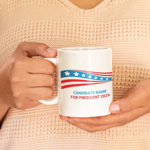 Custom Political Campaign American Flag Election Coffee Mug
