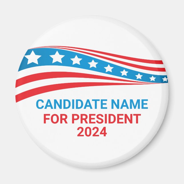 Custom Political Campaign American Flag Election Magnet (Front)