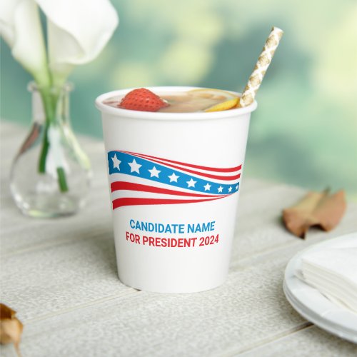 Custom Political Campaign American Flag Election Paper Cups