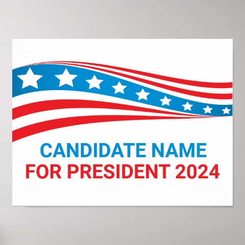 Custom Political Campaign American Flag Template Poster