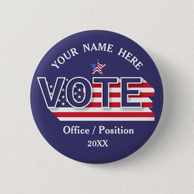 Custom Political Campaign  Button (Front)