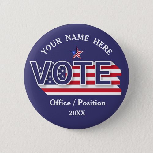 Custom Political Campaign  Button