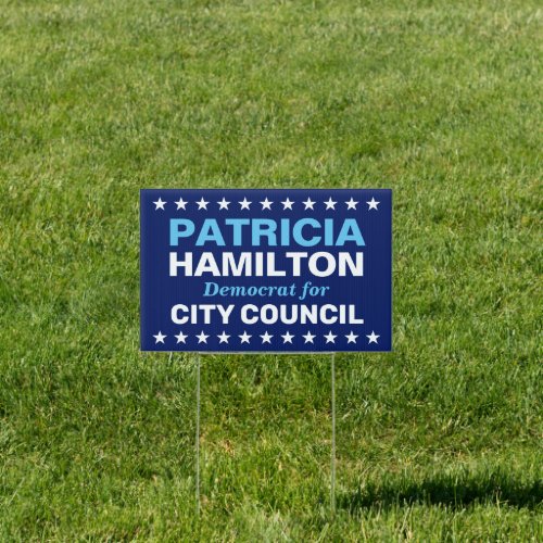 Custom Political Campaign Easy Edit Yard Sign