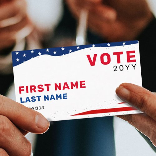 Custom Political Campaign Election Business Card