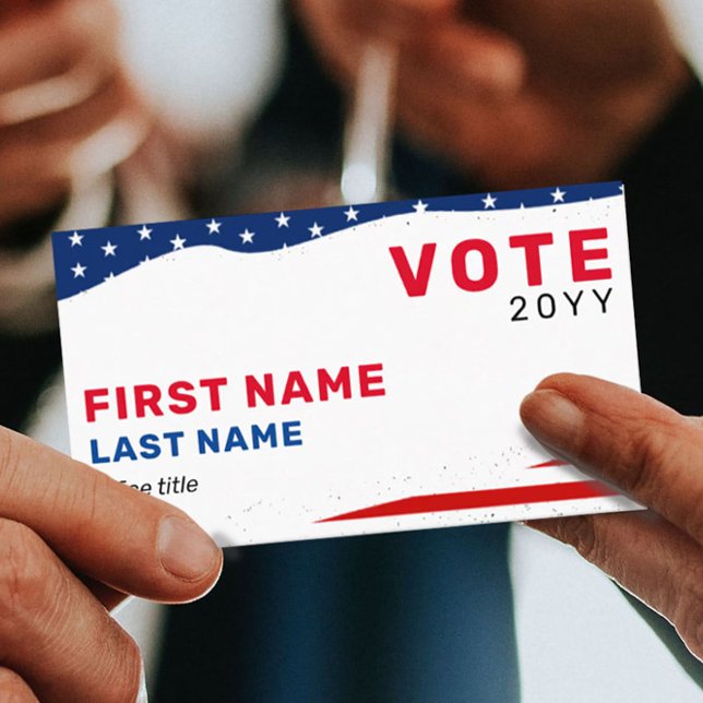 Custom Political Campaign Election Business Card (Creator Uploaded)