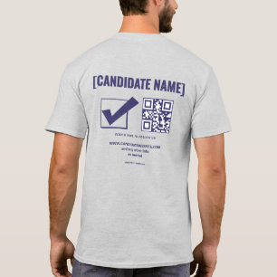 Custom Political Campaign Staff Team 2026 QR Code T-Shirt
