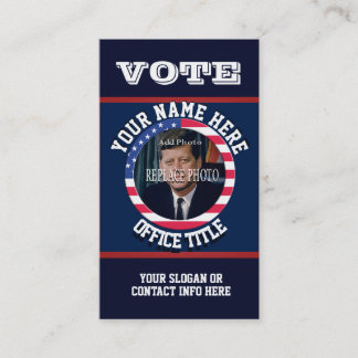 Custom Political Campaign Template Business Card