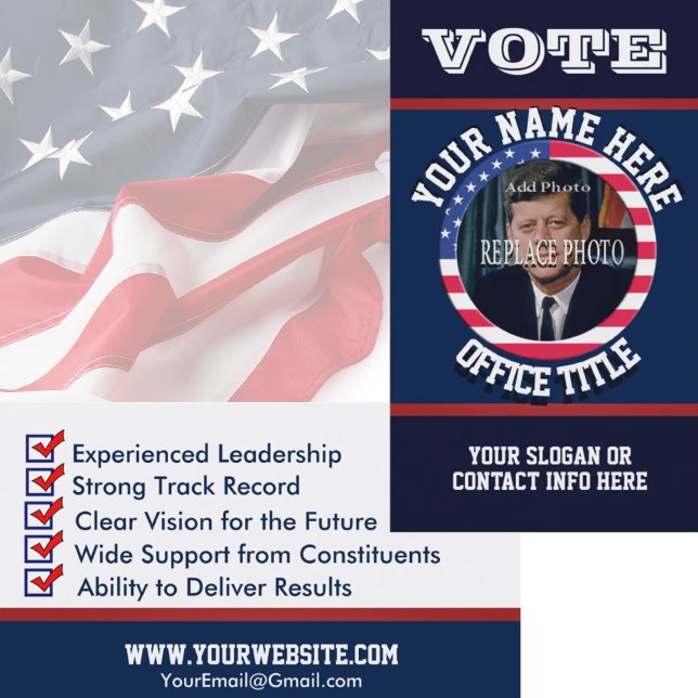 Custom Political Campaign Template Business Card (Creator Uploaded)