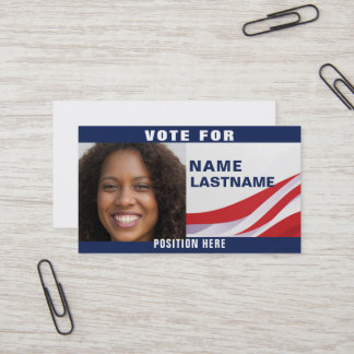 Custom Political Campaign Template Business Card