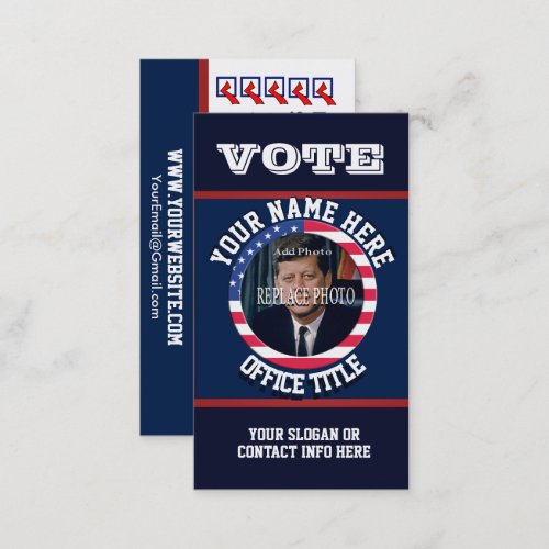 Custom Political Campaign Template Business Card