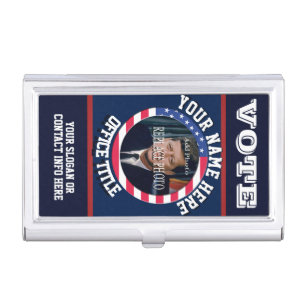 Custom Political Campaign Template Business Card Case