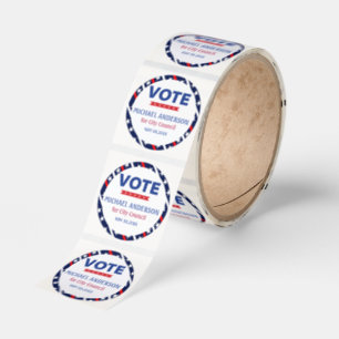 Custom Political Campaign VOTE Election  Classic Round Sticker