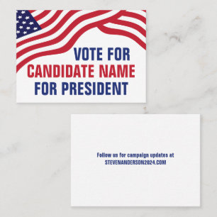 Custom Political Candidate 2024 Election Campaign  Business Card