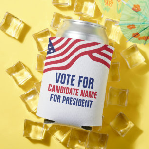 Custom Political Candidate 2024 Election Campaign Can Cooler