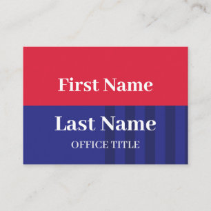 Custom Political Election Campaign Business Card