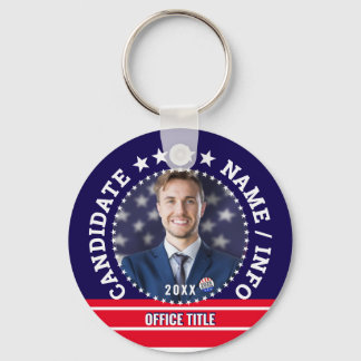 Custom Political Election Campaign Candidate Name Keychain