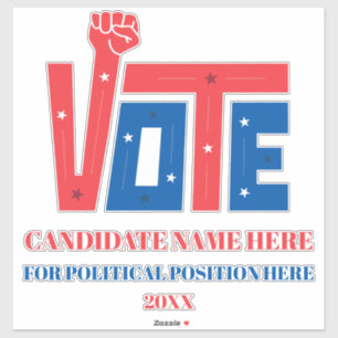 Custom Political Election Campaign Sticker