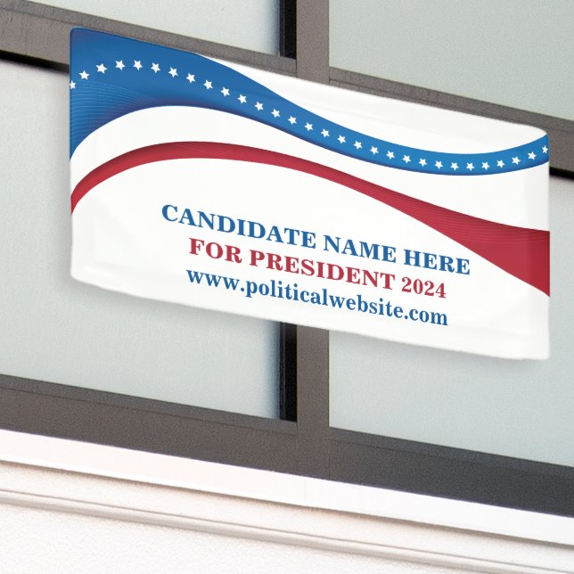 Custom Political Election Candidate 2024 Banner (Outside Building)