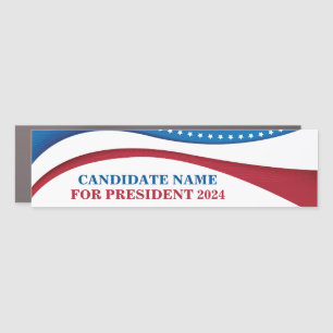 Custom Political Election Candidate 2024 Bumper Car Magnet