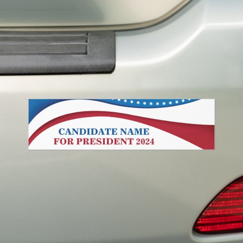 Custom Political Election Candidate 2024 Bumper Sticker