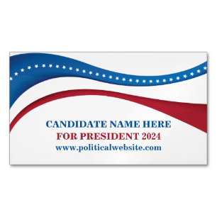 Custom Political Election Candidate 2024 Business Card Magnet