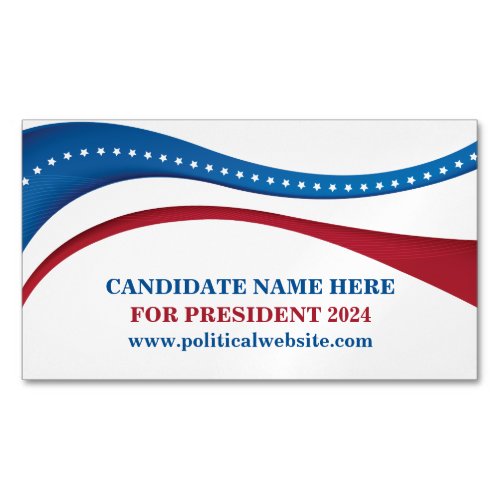 Custom Political Election Candidate 2024 Business Card Magnet