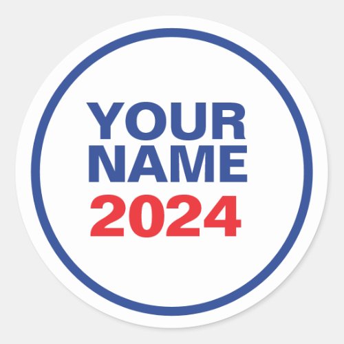 Custom Political Logo Biden Design Classic Round Sticker
