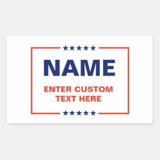 Custom Political Logo (Trump Design) Rectangular Sticker