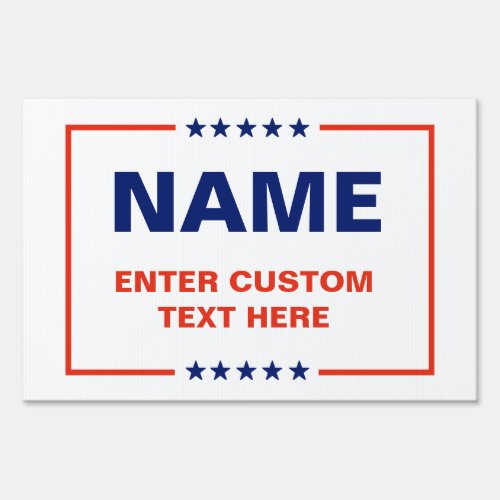 Custom Political Logo Trump Design Sign