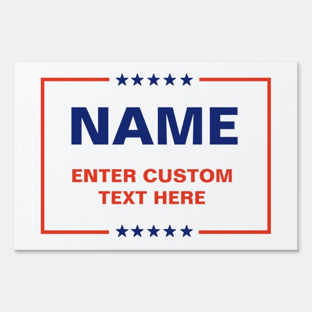 Custom Political Logo (Trump Design) Sign (Front)