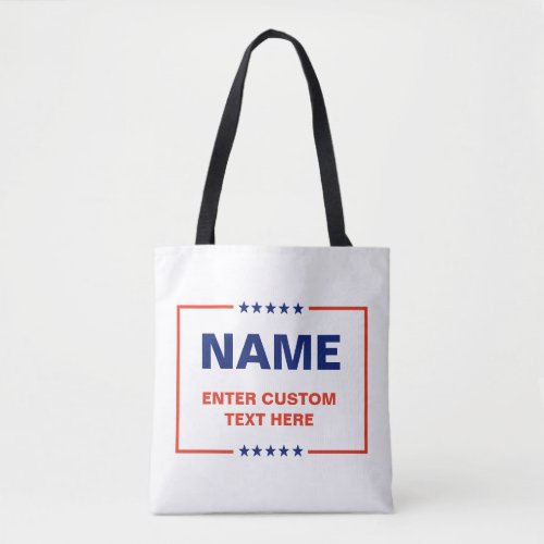 Custom Political Logo Trump Design Tote Bag