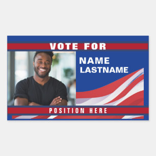 Custom Politics Campaign Template Rectangular Sticker