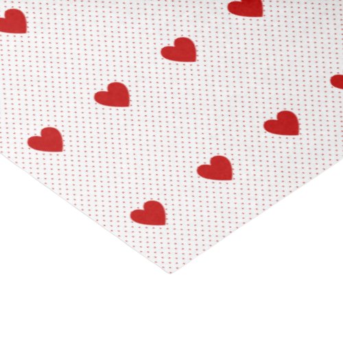 Custom Polka Dot Red White Background Monogram Tissue Paper