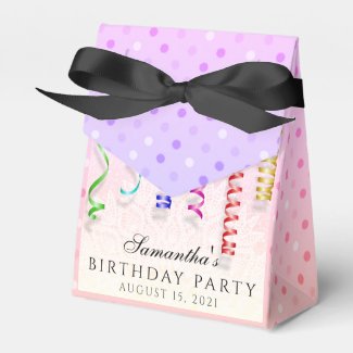 Custom Polka Dot Streamers Colorful Birthday Party