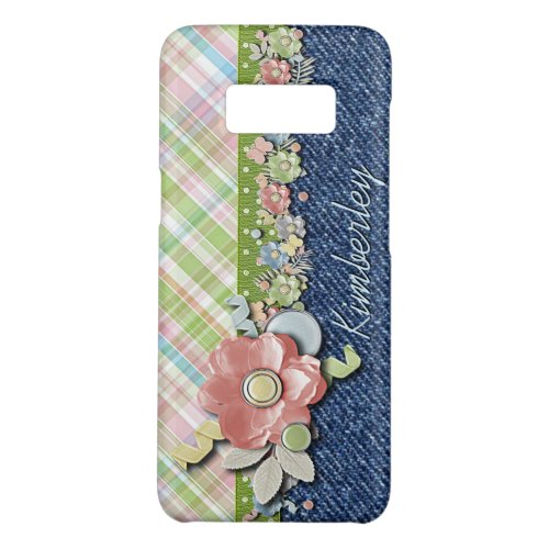 Custom Polka Dots Cute Pastel Floral Pattern Case_Mate Samsung Galaxy S8 Case
